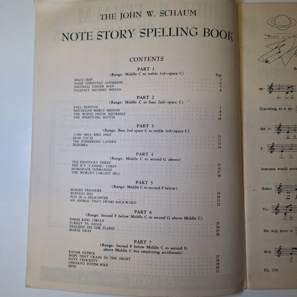 Note Story Spelling Book Schaum Music Vintage Education Teach 1953 Frank Learn - Picture 5 of 9